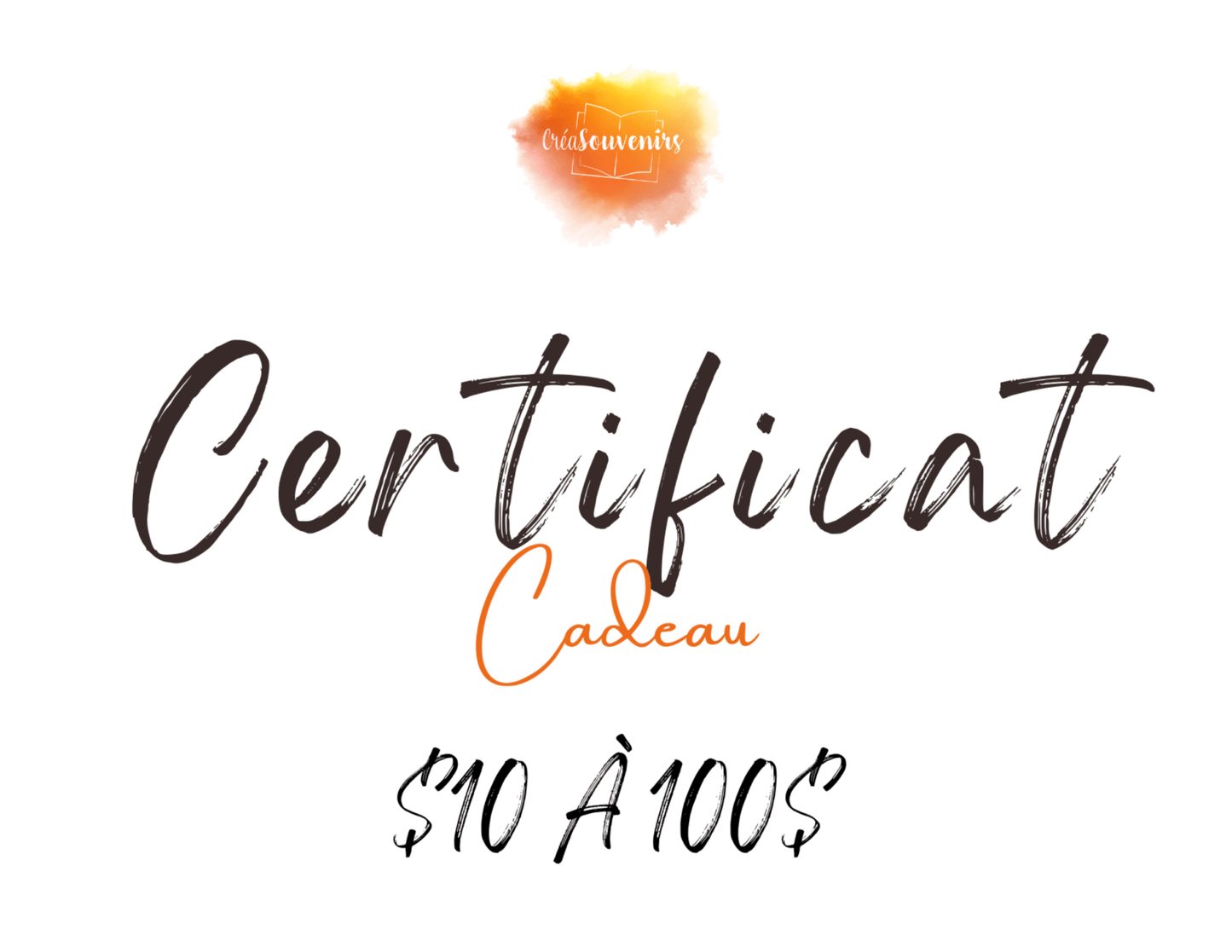 Carte-cadeau CréaSouvenirs - CréaSouvenirs